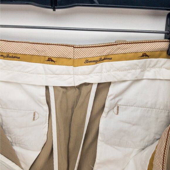 Banana Republic Pleated Silk Blend Pants Men’s 34 Tan Relaxed Fit Straight Leg - Picture 7 of 13